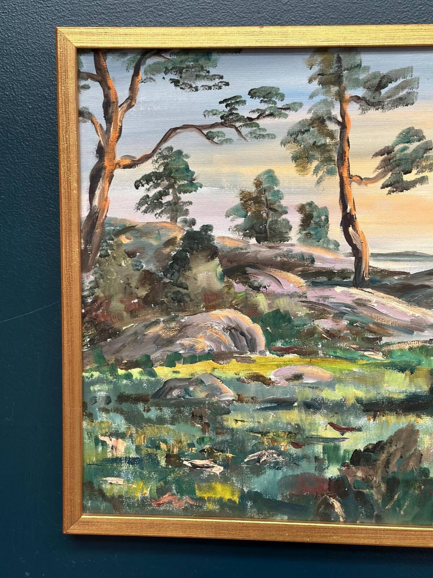 Original Mid 20th Century Painting – Rita Hansen (Oslo, 1924) – Framed