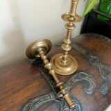 Pair of 18th century bronze candlesticks