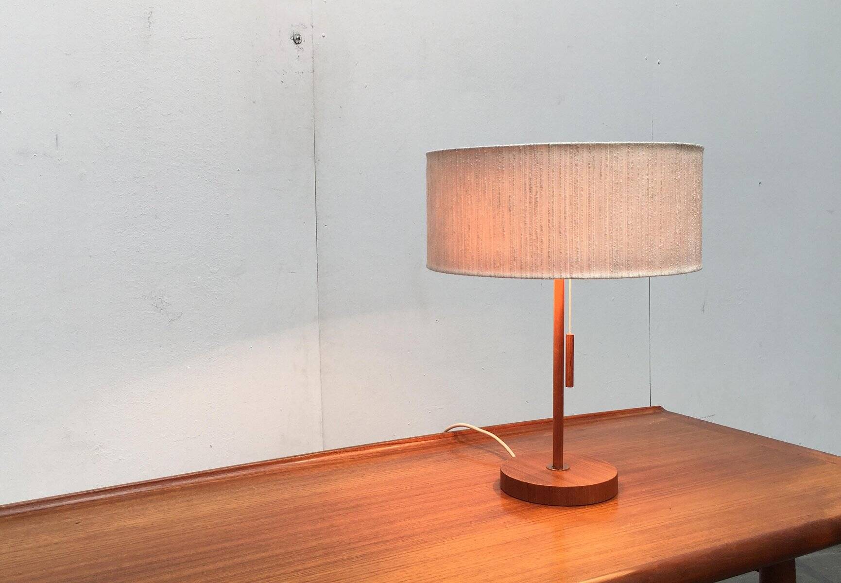 Teak table lamp type 25 mid-century by Temde