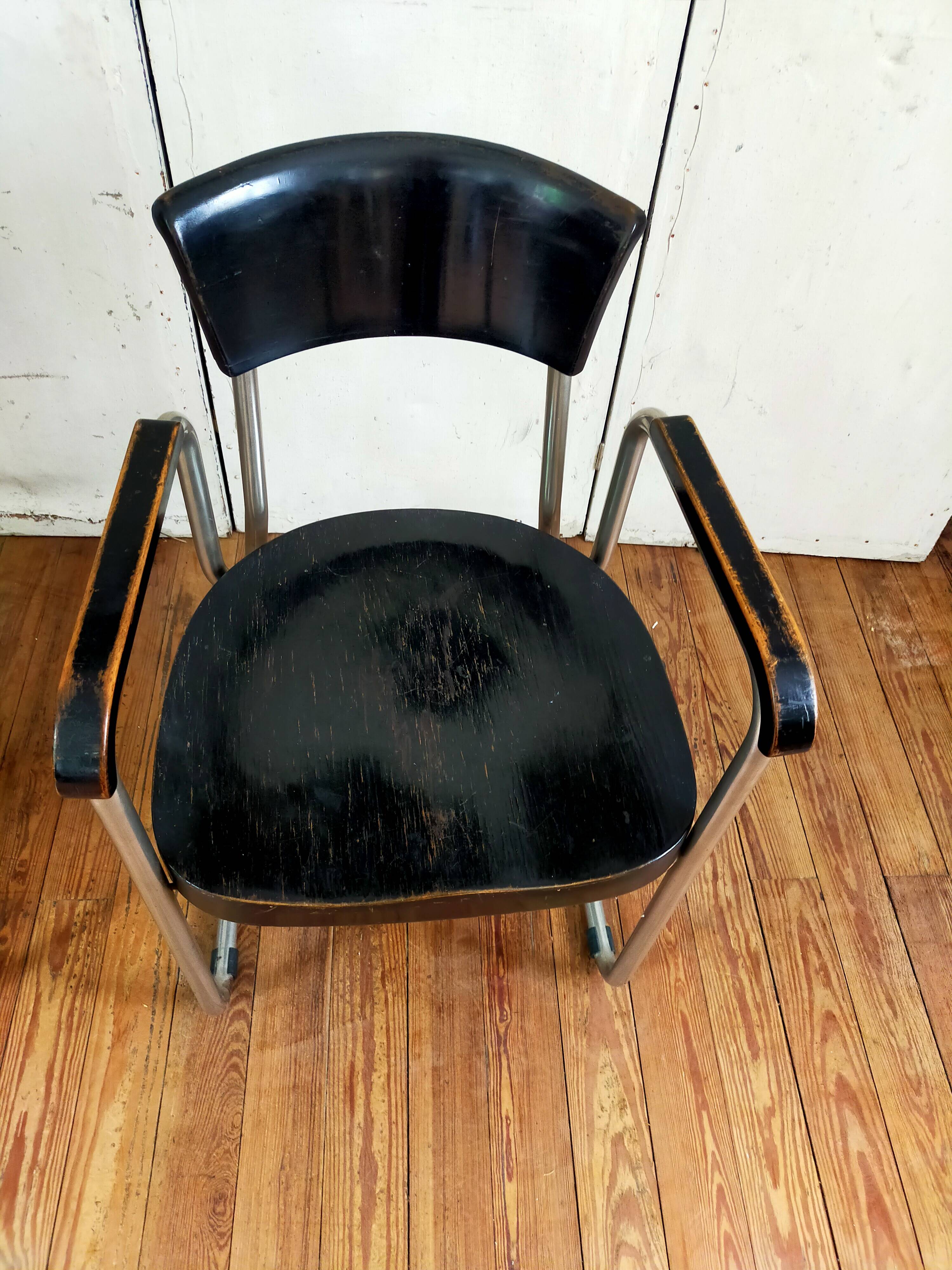 Pair of armchairs by Emile Guilhot edited by Thonet.