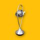 Antique Metawa chrome pedestal ashtray – tumbler style