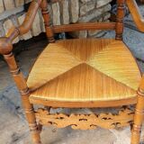 Armchair with straw seat