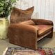 Maralunga armchair by Cassina, Gordon velvet in rust colour.