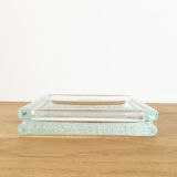 Vide poche en verre recuit bleu