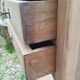 Antique Louis XVI style marquetry bedside table