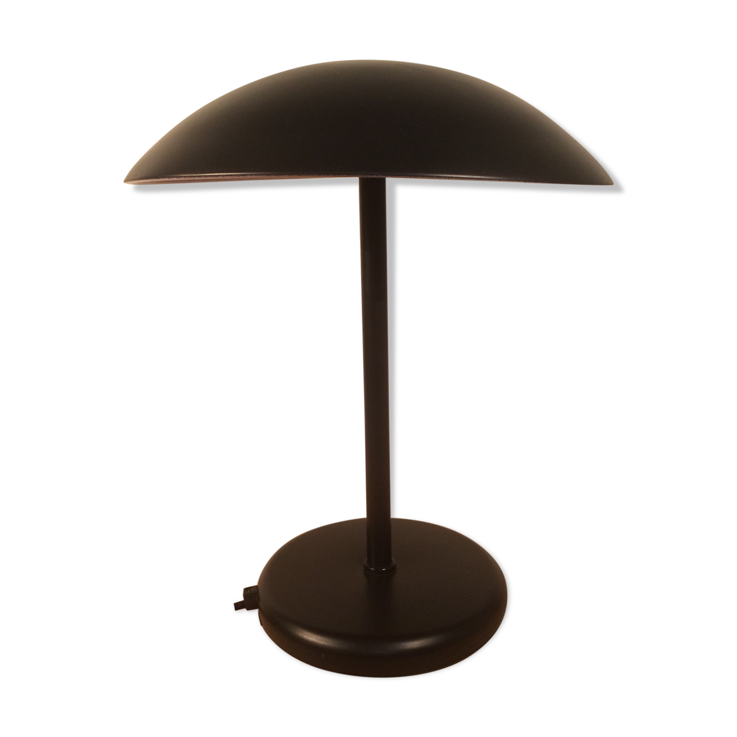 Black mushroom lamp, 70s, metal