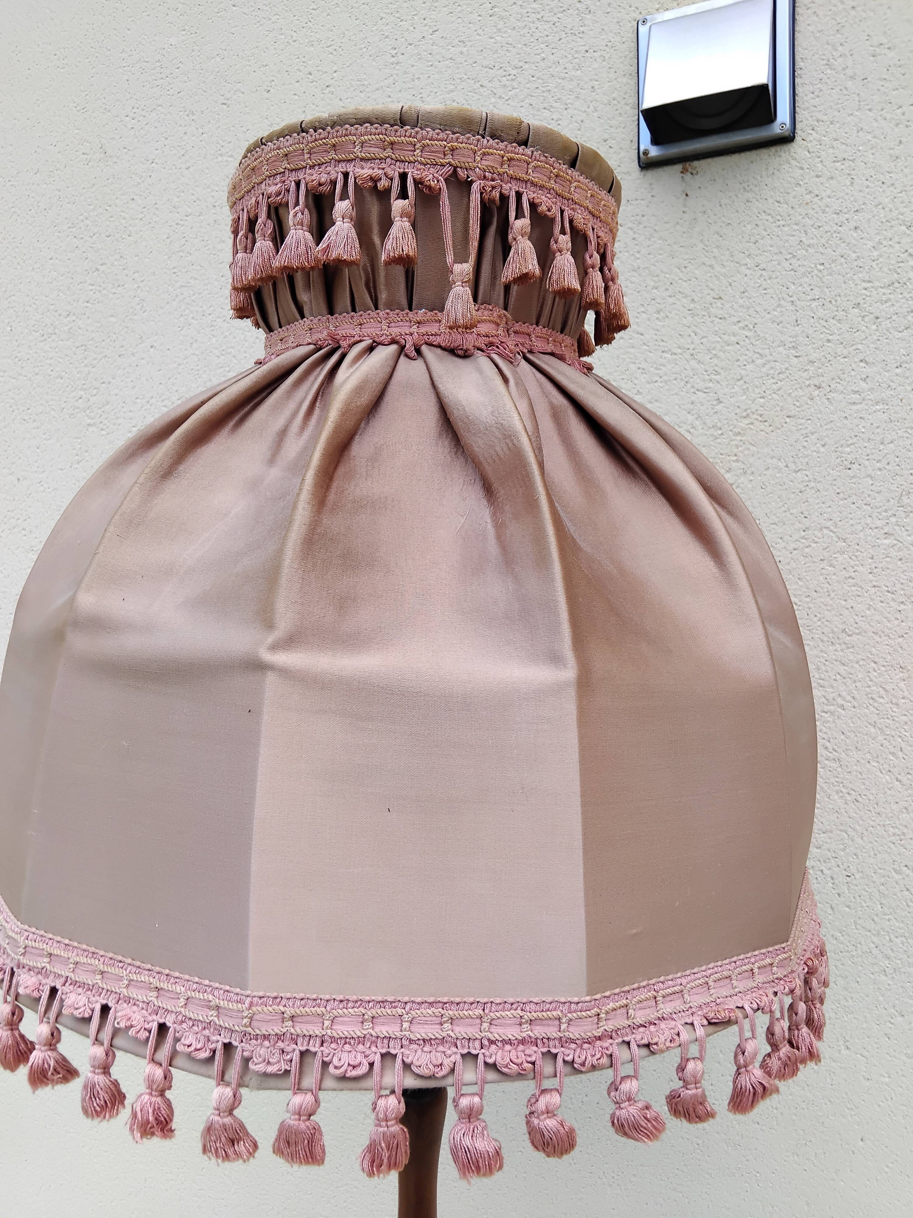 Lampadaire vintage marbre tissu année 50