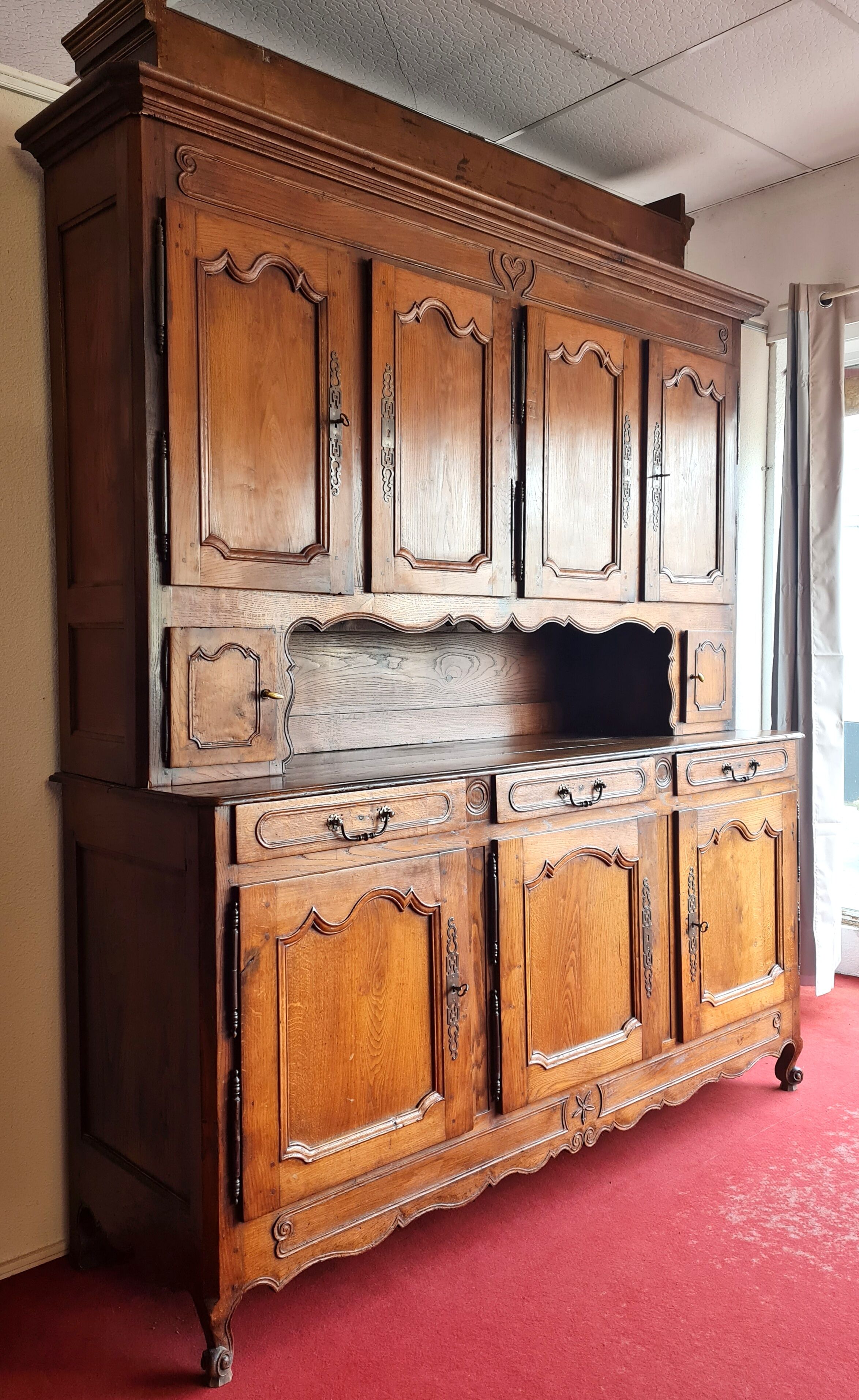 Louis XV era wedding buffet in solid elm