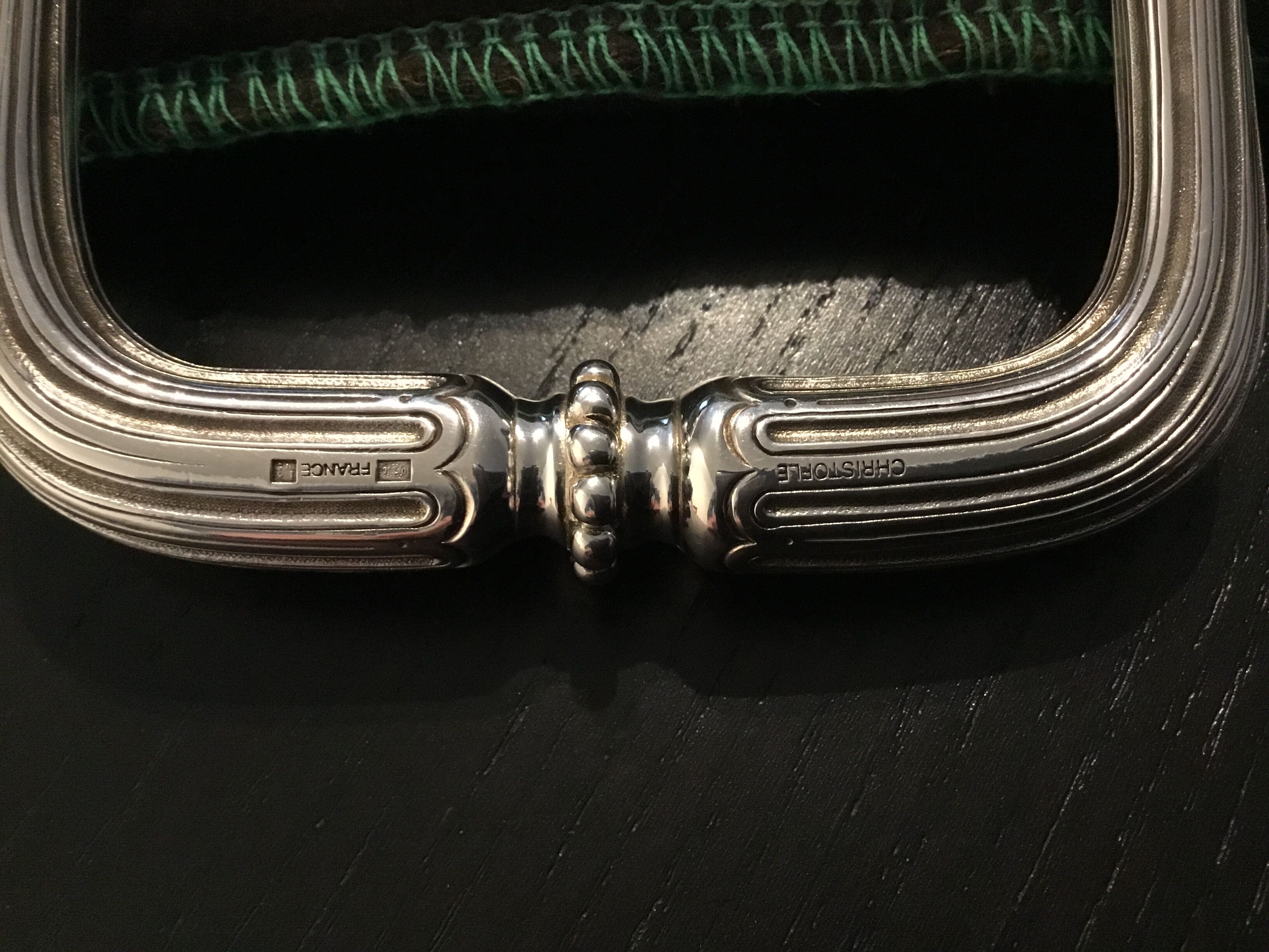 Christofle plate in silver metal