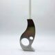 Brushed aluminum "Space Age" candlestick/vase, 1970s