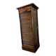 Armoire d'archives vintage en bois / armoire à rideau