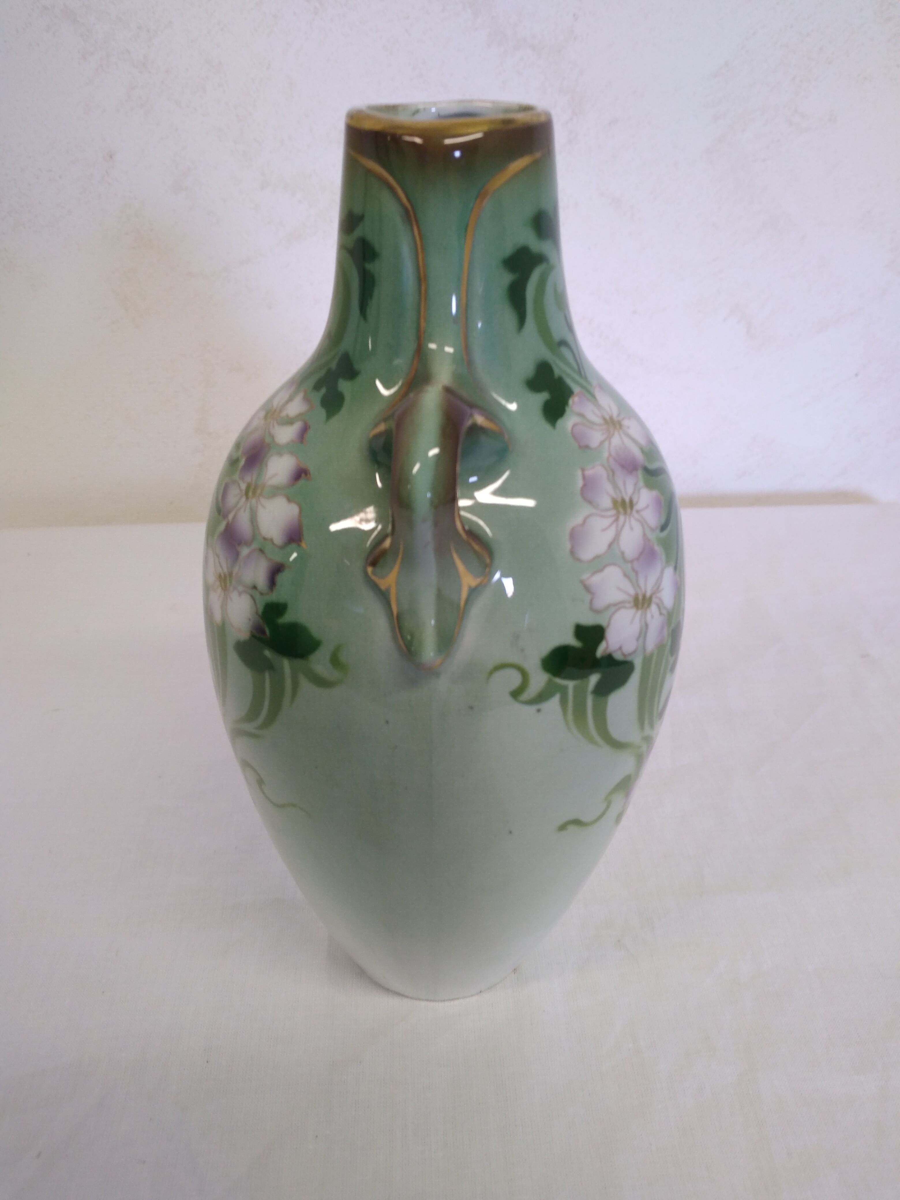 Vase faïence Saint-Amand hamage