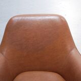 Vintage swivel desk chair in imitation leather