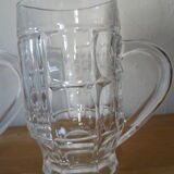 Duo of mugs a beer transparent glass