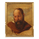 Peinture ancienne signée Filippo Marsigli, huile sur papier, 1840 ca.