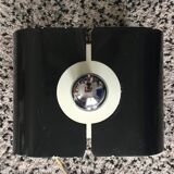 Applique en métal laqué noir, Stilux, 1970