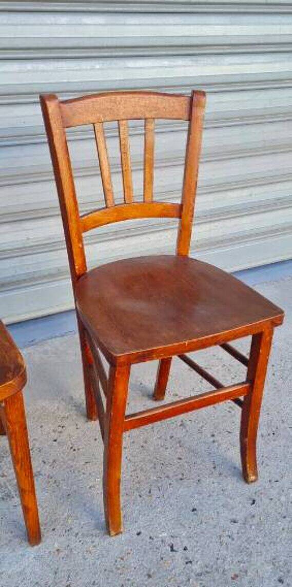 Set of 4 mismatched bistro chairs