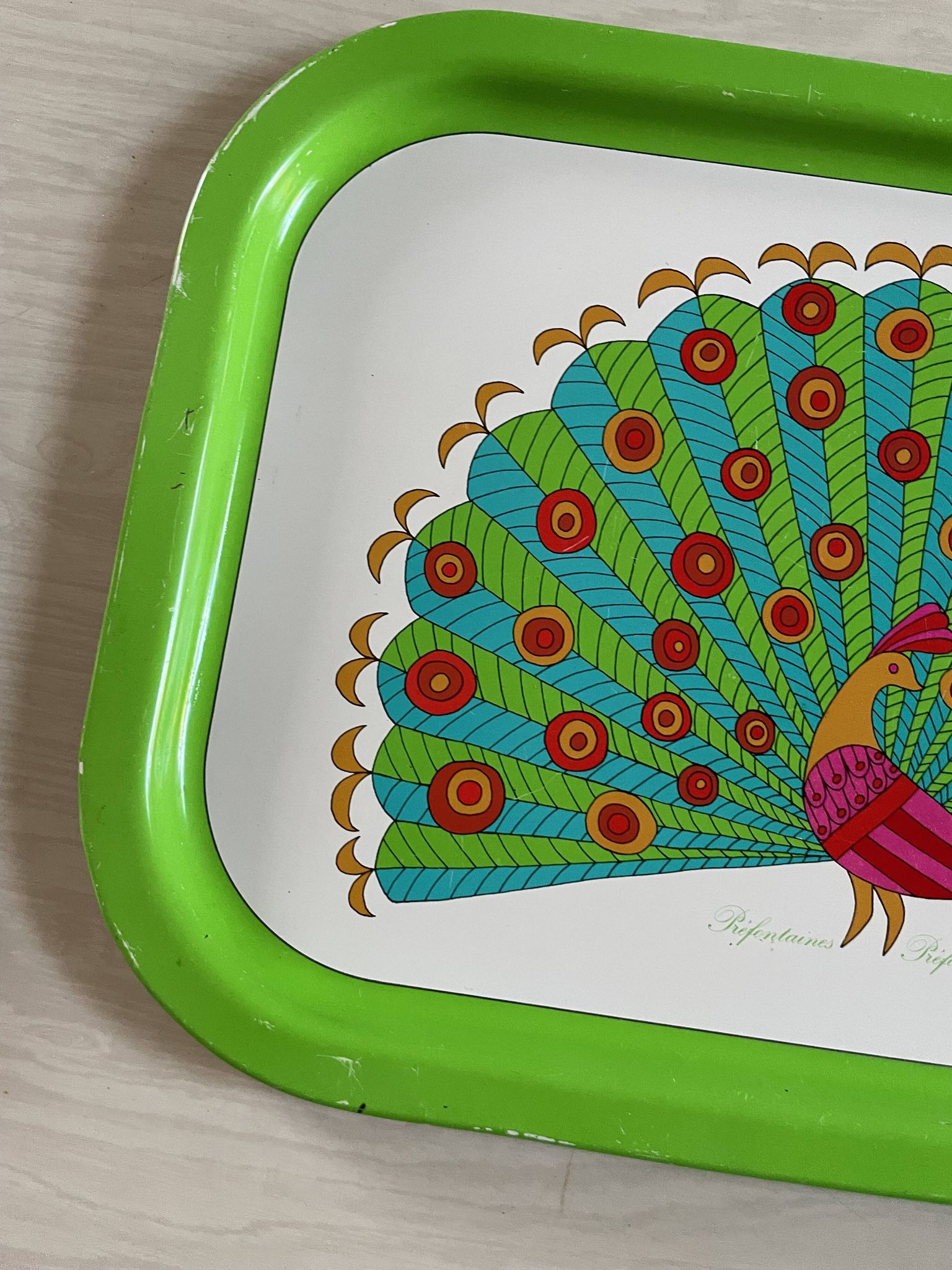 Vintage metal tray