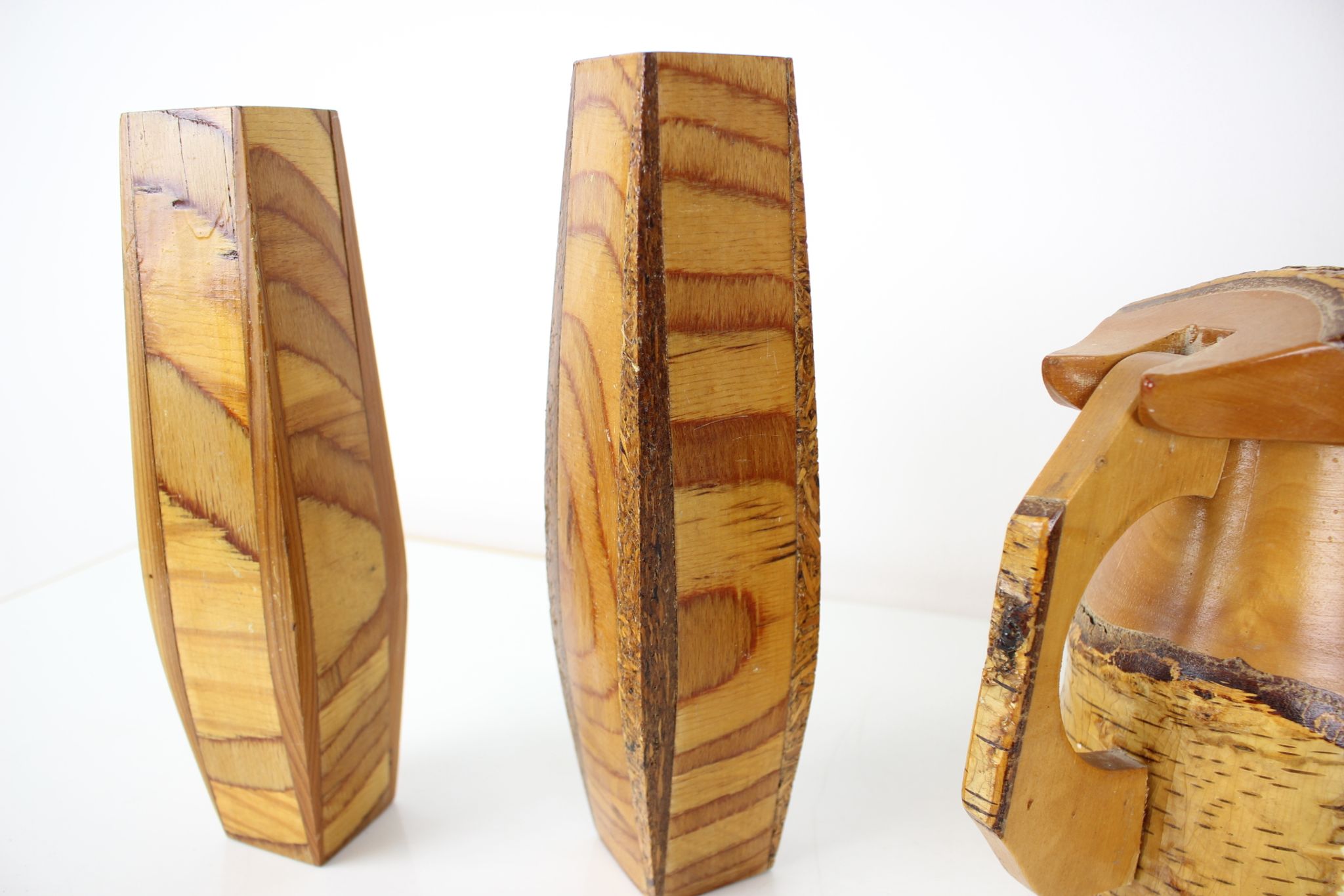 Articles en bois faits à la main années 1950, Tchécoslovaquie