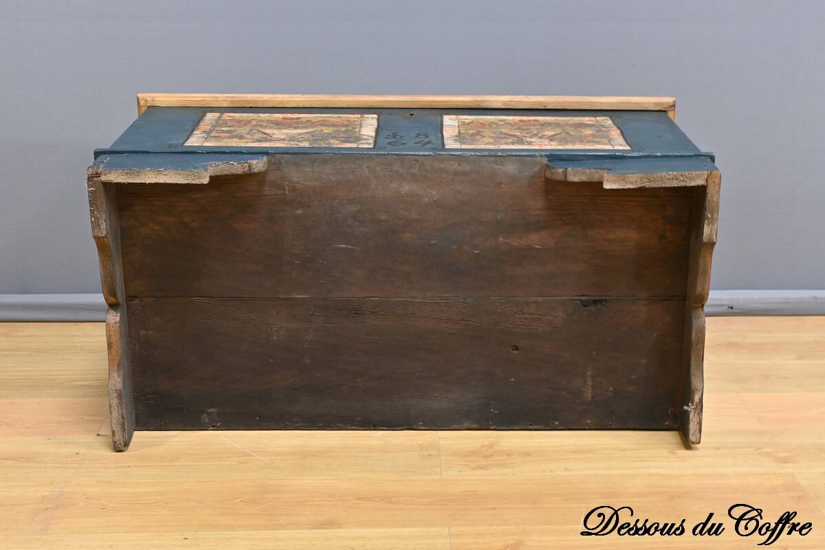 Painted Pine Chest, Eastern Europe – Late 19th Century