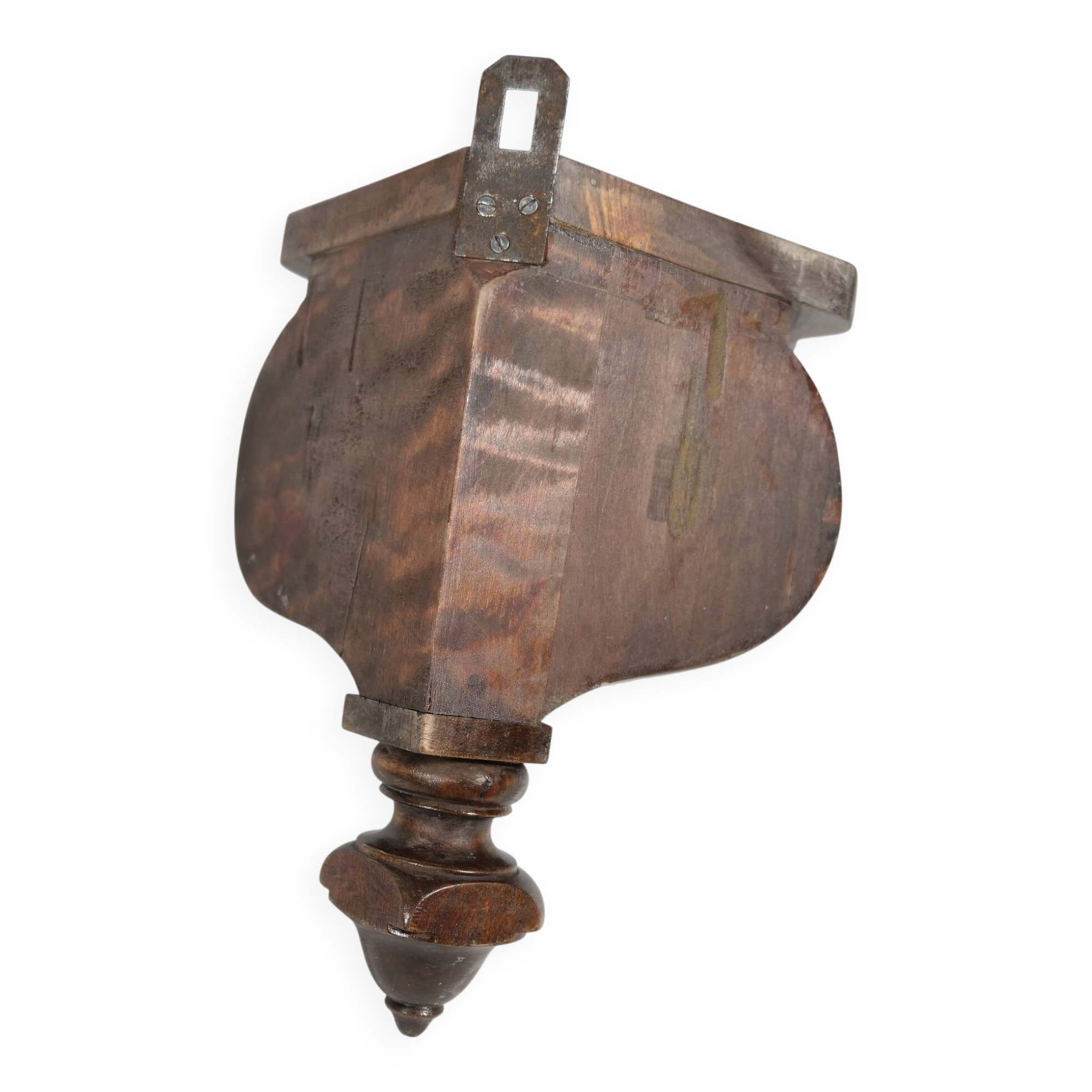 Antique Baroque Corner Shelf – Solid Walnut, 1900