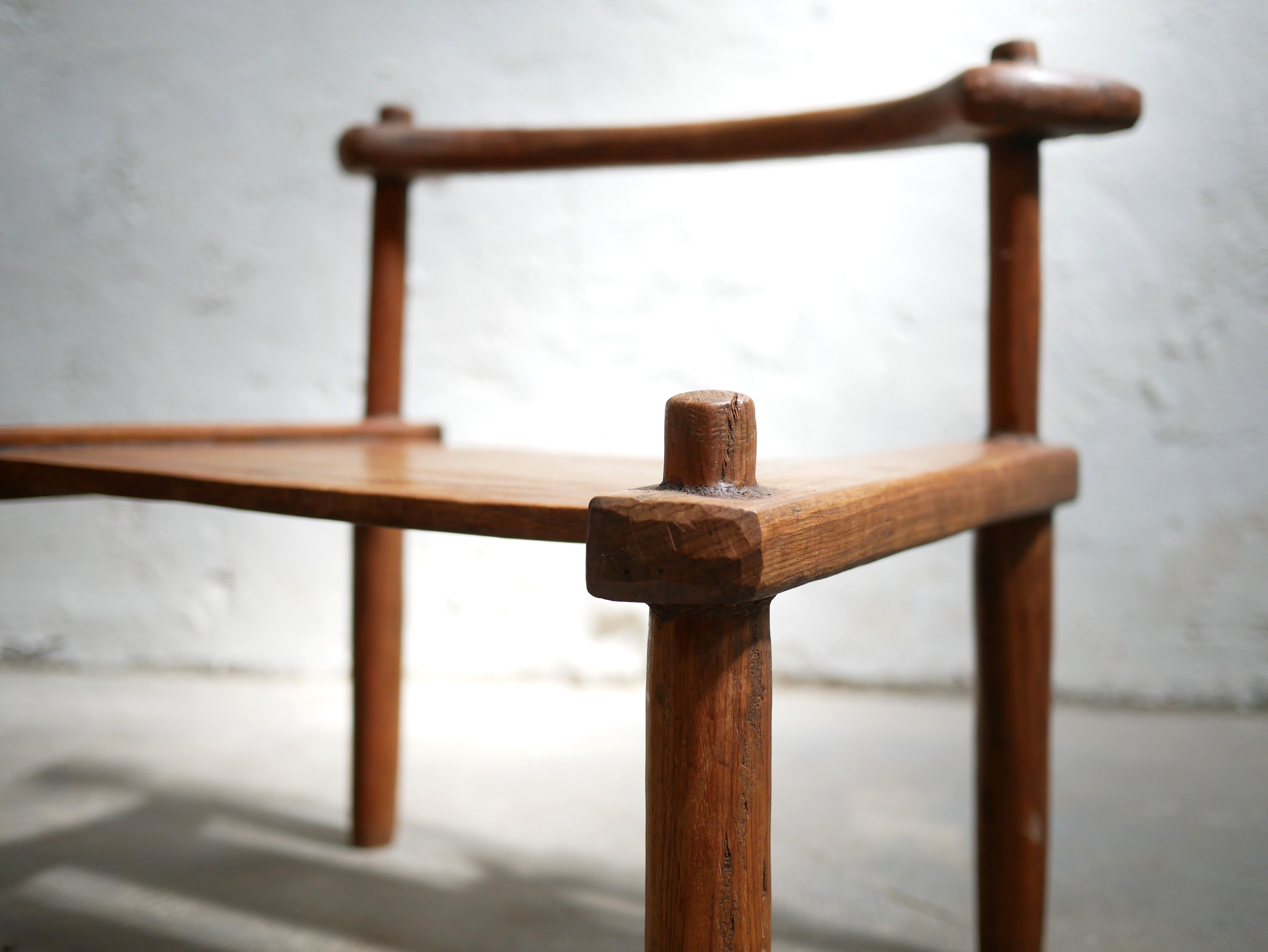Ancient brutalist African chair