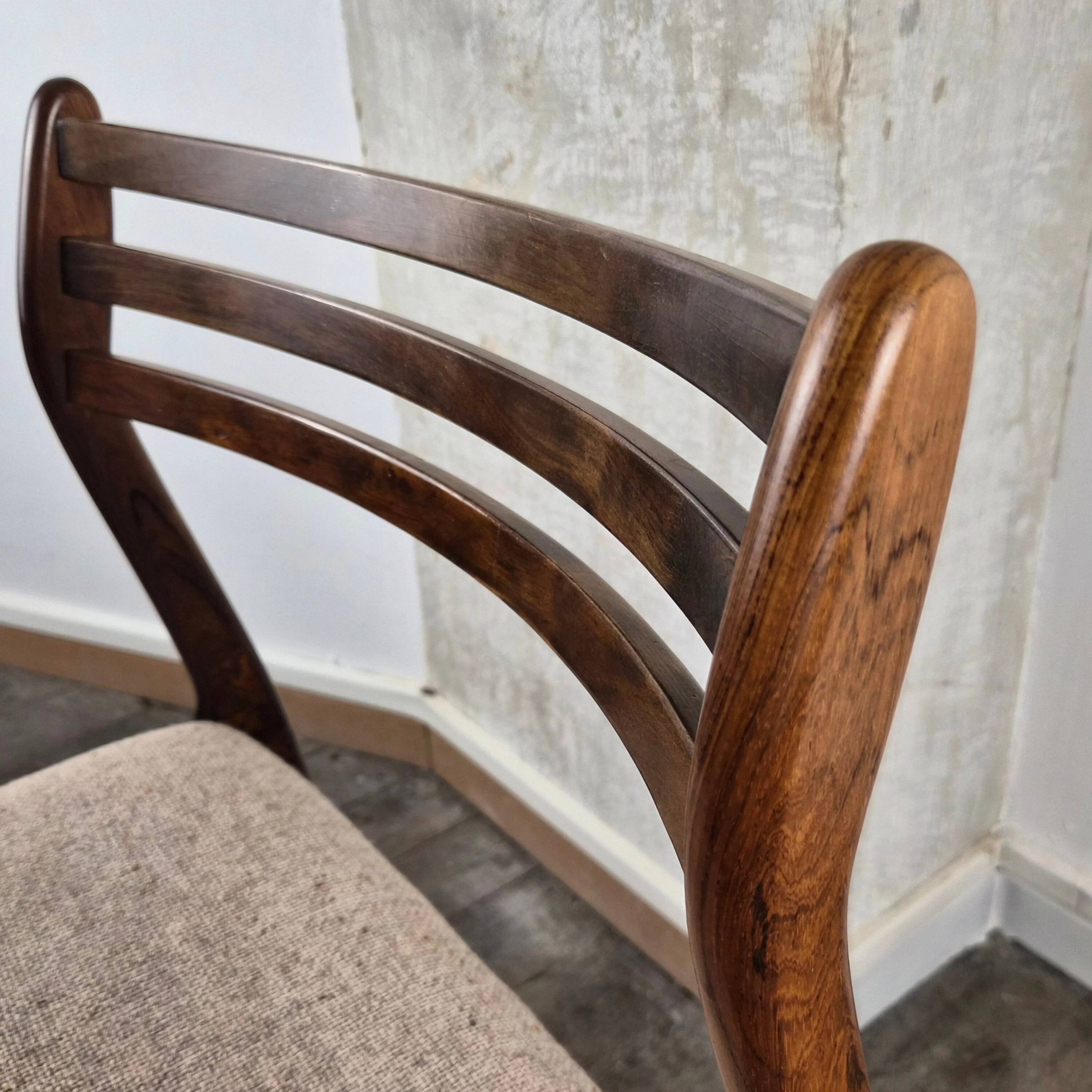 Chair in rosewood and fabric by P. E. Jorgensen for Farso Stolefabrik, Denmark, 1960