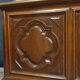 bench footboard louis XIII Bourguignon in solid walnut