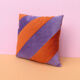 Upcycled velvet cushion