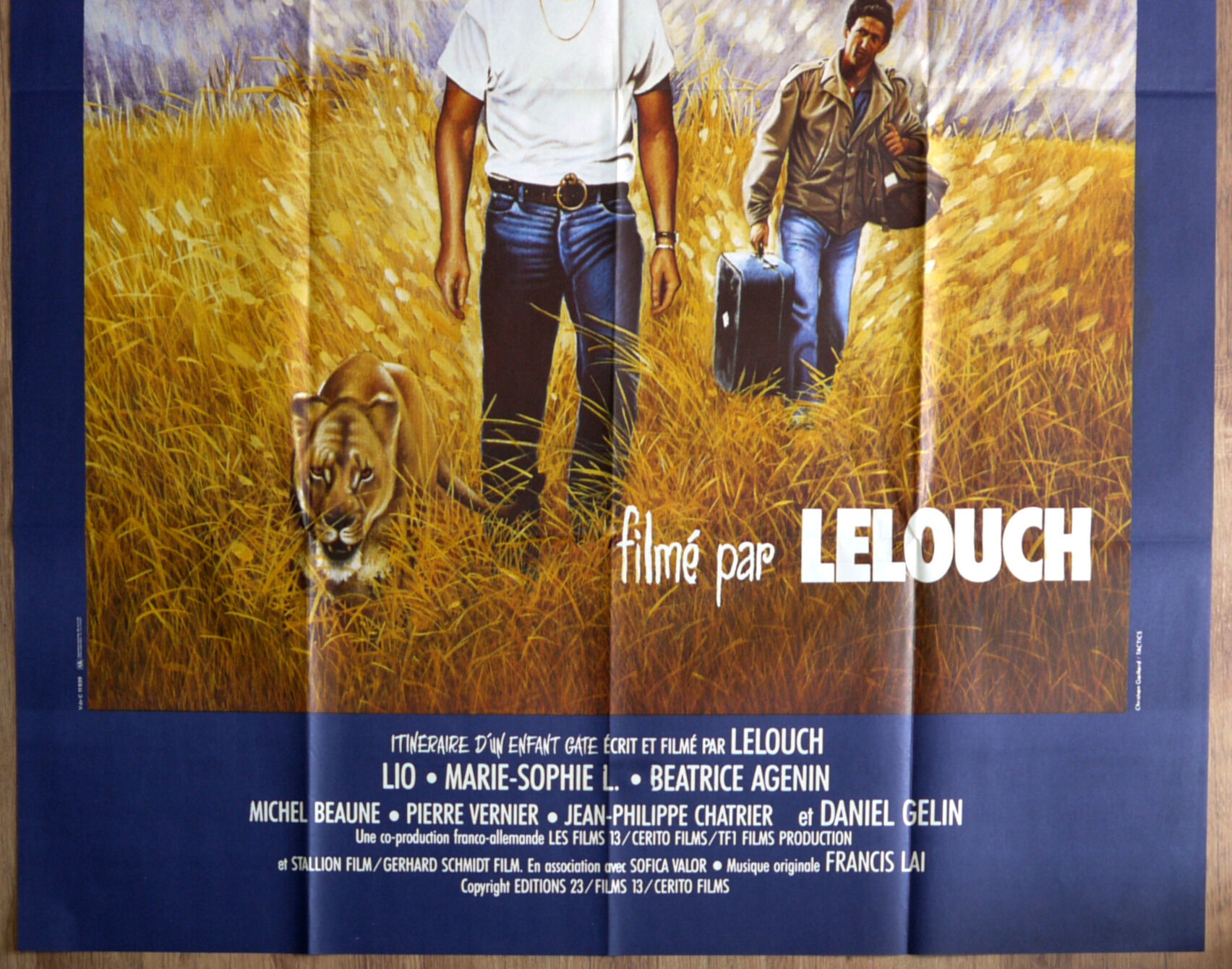 Affiche cinéma originale "Itinéraire d'un enfant gâté" Belmondo, Lelouch