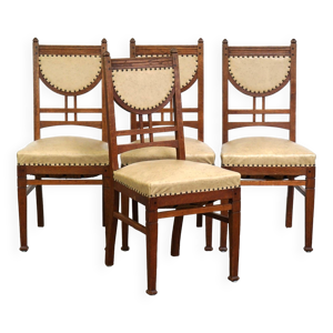 Ensemble de 4 chaises - clair bois