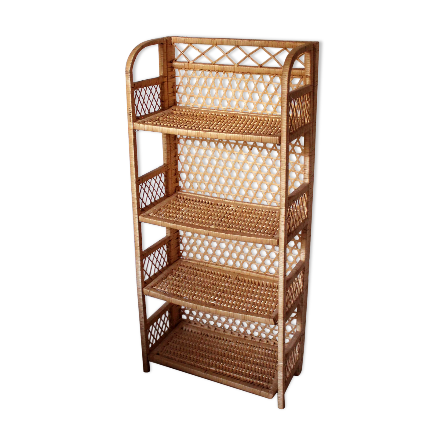 Rattan shelf