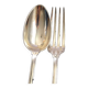 Lot 24 EMPIRE Silver Metal Table Cutlery SFAM model "Sans embarrass" 12 forks and 12 spoons