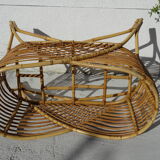 Cradle rattan basket