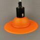 Suspensions en verre orange en forme de soucoupe volante par Design-Light, début des années 1990, Danemark.