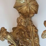 Pair of Regency style gilt bronze wall lights