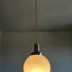Glass globe pendant lamp by Clichy blue art deco