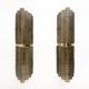 Pair of Large Art Deco Style Murano Glass Textured Wall Sconces