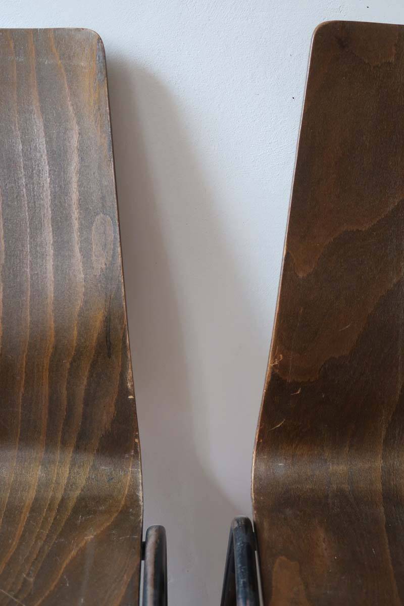 set of 10 vintage stackable chairs