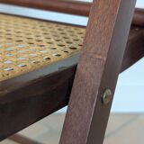 Vintage caned folding chair