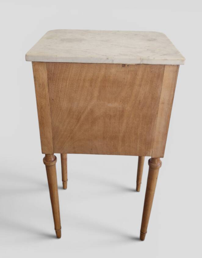 Louis XVI style side table - Marquetry wood and gilded bronze