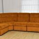 Yellow corduroy modular sofa, 1970s, set of 5