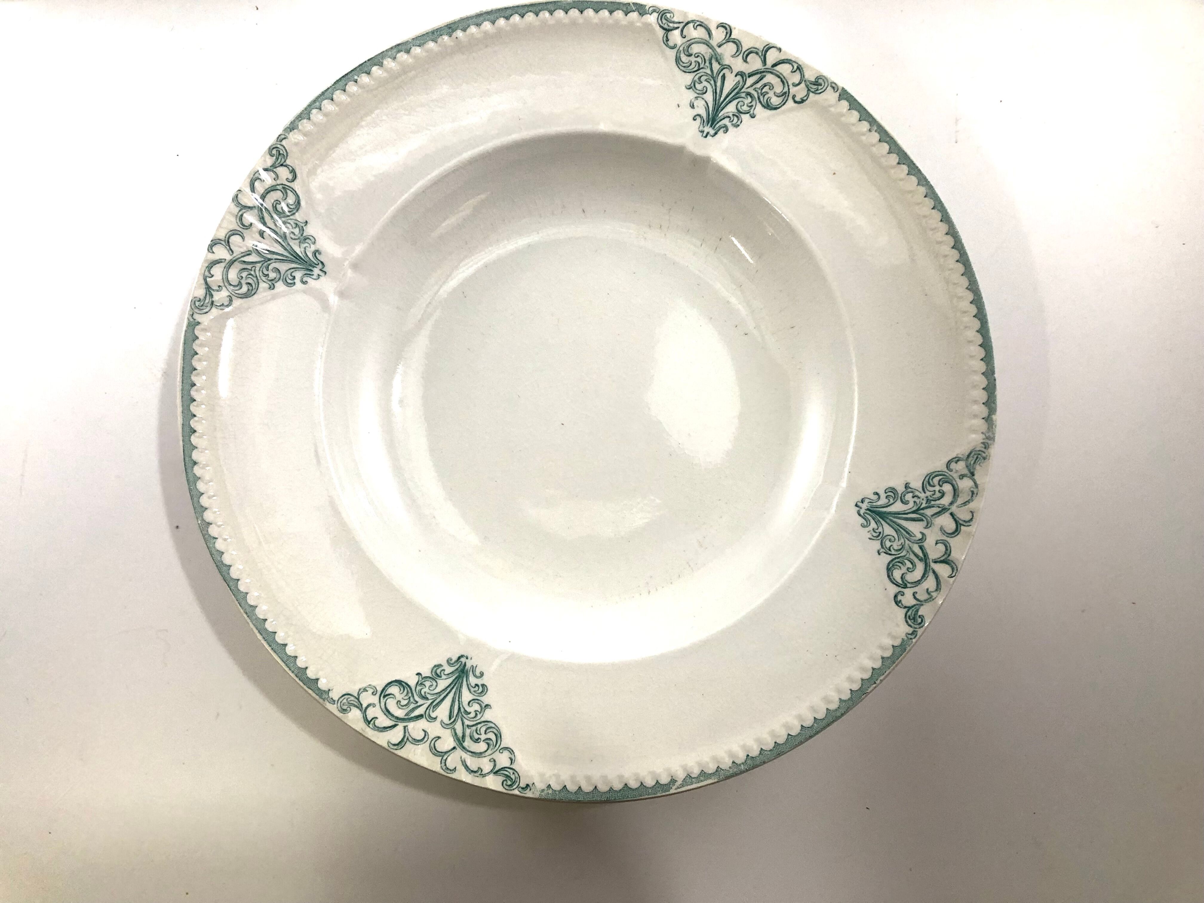 4 hollow plates Sarreguemines Digoin model Provence