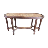 Louis XVI piano bench in cannage