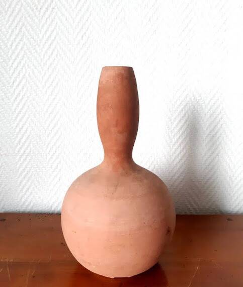 Vase gourde en terre-cuite émaillée style antique