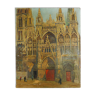 Old oil on canvas A.Horel, Albert Horel, Cathedral of Toul. 68X54 cm