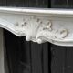 Louis XV style fireplace in white Carrara marble circa 1980