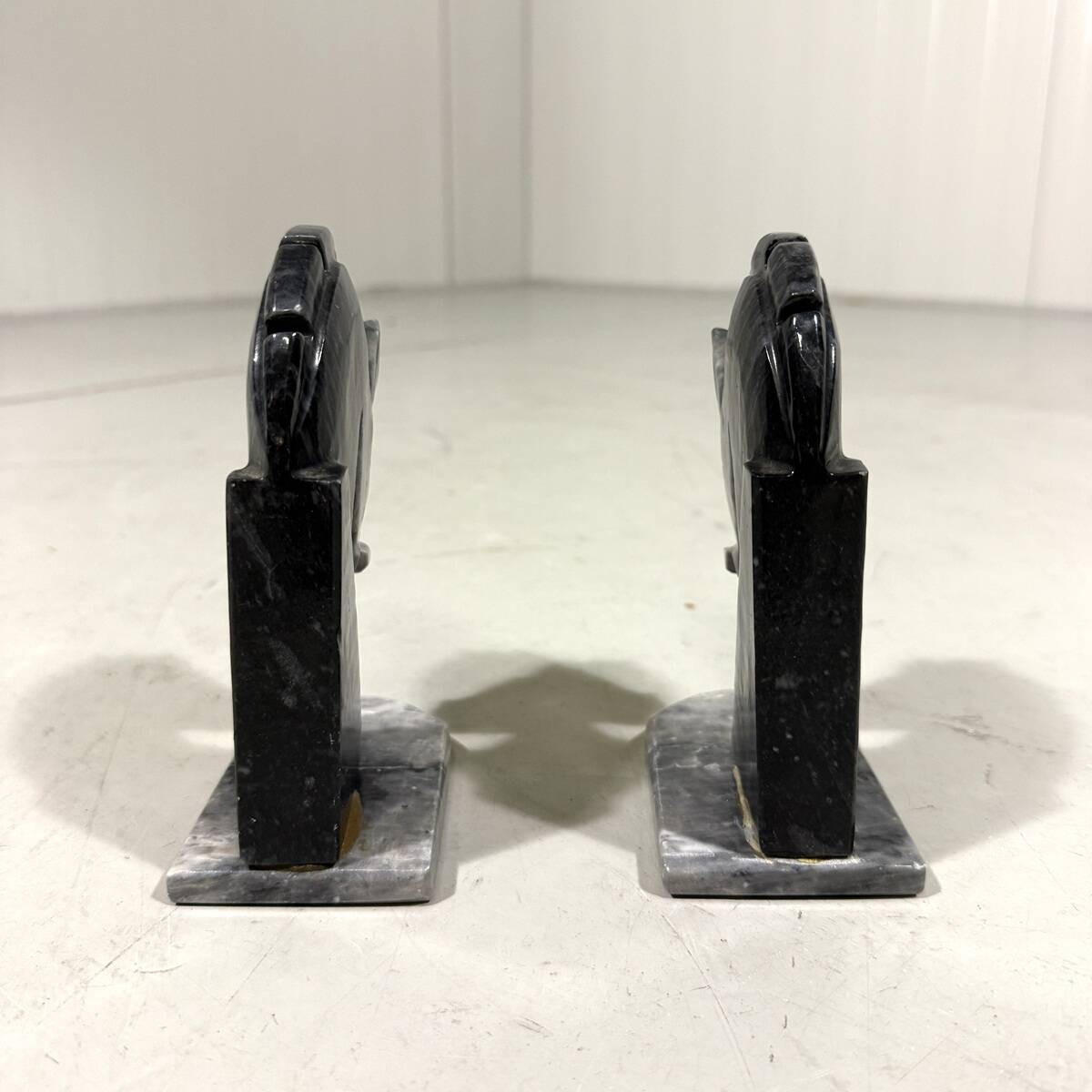 Marble bookends horse heads 1960’s