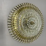 Ceiling Light in Hollywood Regency Style made of Glass and Brass, Ernst Palme Palwa, 1970s, Germany