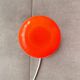 Modern vintage pop design lamp in 70’s style orange glass